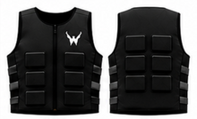 Load image into Gallery viewer, Win Weighted Performance Vest in Black — front and back
