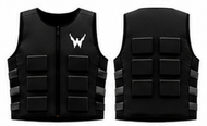 Win Weighted Performance Vest in Black — front and back